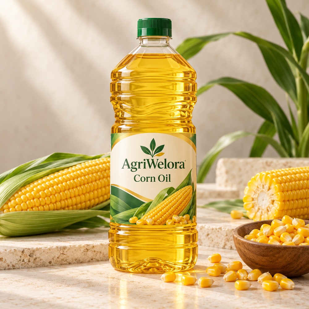 Corn Oil — AgriWelora illustrative packaging or ingredient concept